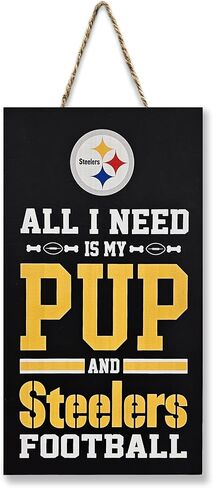NFL Cincinnati Bengals Property Sign All I Need is My PUP and Football Yard Sign. Sporty Fence Sign. NFL Football Fan Yard Decor Waterproof Wooden Wall Sign Indoor & Outdoor with Team Logo! in Saudi Arabia