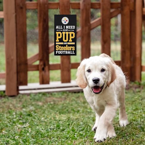NFL Cincinnati Bengals Property Sign All I Need is My PUP and Football Yard Sign. Sporty Fence Sign. NFL Football Fan Yard Decor Waterproof Wooden Wall Sign Indoor & Outdoor with Team Logo! in Saudi Arabia