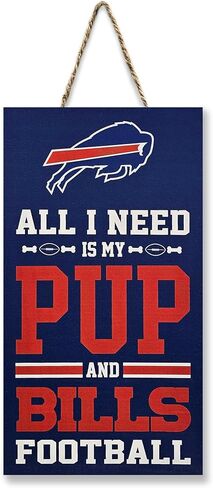 NFL Cincinnati Bengals Property Sign All I Need is My PUP and Football Yard Sign. Sporty Fence Sign. NFL Football Fan Yard Decor Waterproof Wooden Wall Sign Indoor & Outdoor with Team Logo! in Saudi Arabia