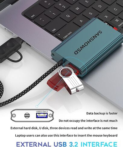 CFexpress Type A and SD 4.0 UHS-II Dual-Slot Memory Card Reader, 10Gbps USB 3.2 Gen 2 CF Card Reader, for Professional Filmmakers, Photographers, Compatible with Windows/Mac/Linux/Android in Saudi Arabia