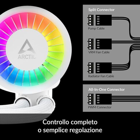 ARCTIC Liquid Freezer III 240 A-RGB - CPU AIO Water Cooler, Water Cooling PC, Intel & AMD, Efficient PWM-Controlled Pump, Fan: 200–2000 RPM, LGA1851 and LGA1700 Contact Frame - Black in Saudi Arabia