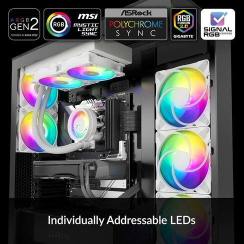 ARCTIC Liquid Freezer III 240 A-RGB - CPU AIO Water Cooler, Water Cooling PC, Intel & AMD, Efficient PWM-Controlled Pump, Fan: 200–2000 RPM, LGA1851 and LGA1700 Contact Frame - Black in Saudi Arabia