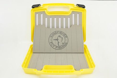Kingfisher Large Streamer Fly Fishing Boat Box 2.0 (14" x 11" X 3.35") Yellow in Kuwait