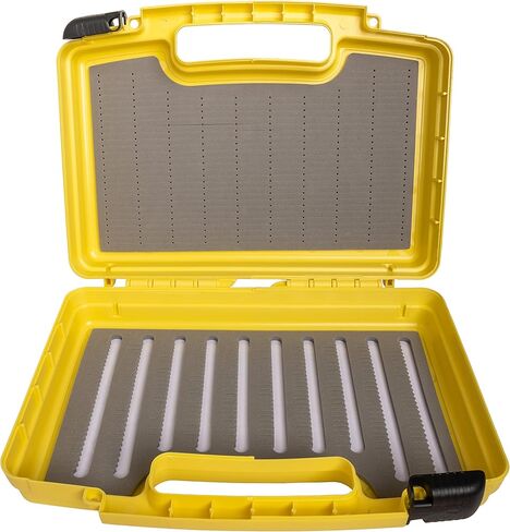 Kingfisher Large Streamer Fly Fishing Boat Box 2.0 (14" x 11" X 3.35") Yellow in Kuwait