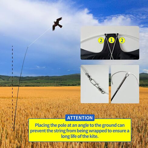 eyijklzo Bird Scarer Flying Kite Crops Farm Flying Bird Hawk Flying Kite in Saudi Arabia