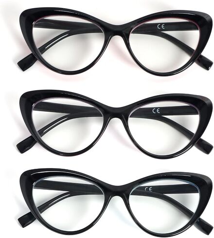 DXYXYO Cat Eye Reading Glasses for Women 4 Pack Floral Cute Spring Hinge Readers Ladies Blue Light Blocking in Saudi Arabia