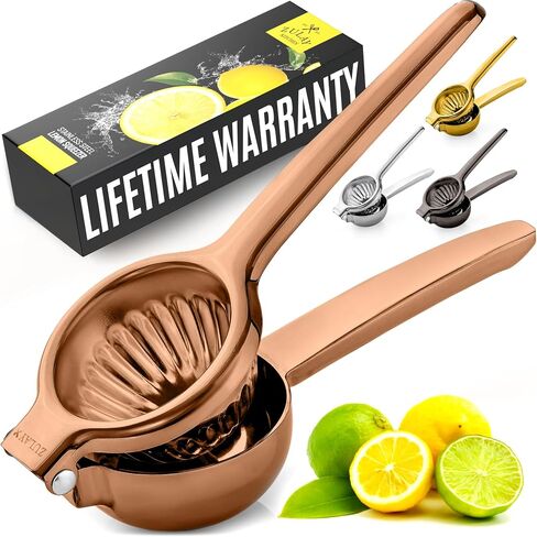 Zulay Kitchen Lemon Squeezer Stailless Steel - جودة متميزة ، وعاء متمسك بالمعادن الصلبة الثقيلة - يدويًا كبيرًا من الصب in Kuwait