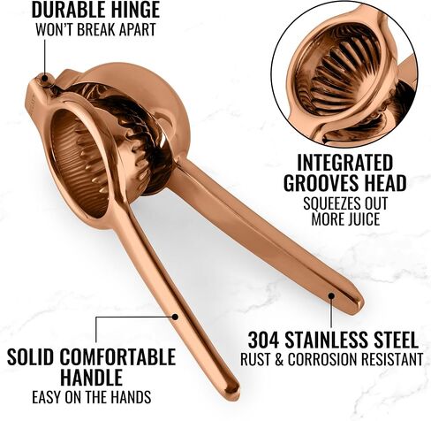 Zulay Kitchen Lemon Squeezer Stailless Steel - جودة متميزة ، وعاء متمسك بالمعادن الصلبة الثقيلة - يدويًا كبيرًا من الصب in Kuwait