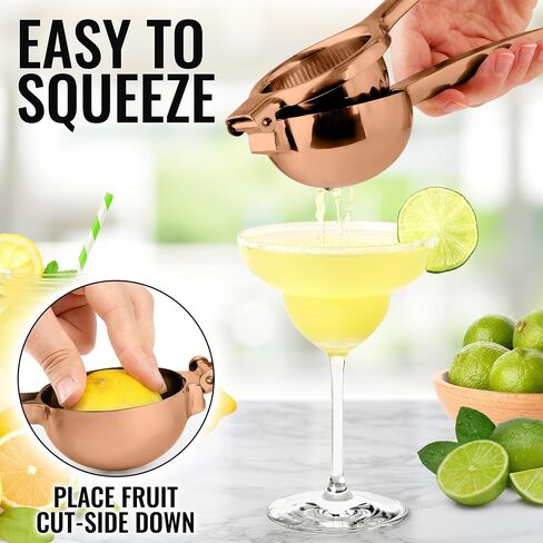 Zulay Kitchen Lemon Squeezer Stailless Steel - جودة متميزة ، وعاء متمسك بالمعادن الصلبة الثقيلة - يدويًا كبيرًا من الصب in Kuwait