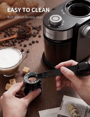 Shardor Electric Burr Coffee Grinder 2.0 ، مطحنة لدغية قابلة للتعديل مع 16 إعدادات طحن دقيقة لمدة 2-14 كوب ، أسود in Saudi Arabia