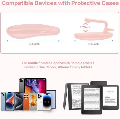 Tablet Holder for Kindle Reading in Bed with Remote Page Turner, Lazy Arm Stand for Kindle Paperwhite Colorsoft Accessories, Desk Bedside Stand for Kindle,iPad,Ebook APP,Gifts for Readers Women Men in Saudi Arabia