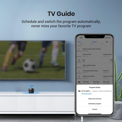 BroadLink RM4 Mini Smart Remote (2.4 جيجا هرتز Wi-Fi فقط)- IR Blaster Hub لأتمتة المنزل الذكية ، بديل لمكيف الهواء التلفزيوني بالأشعة تحت الحمراء متوافق مع Alexa ، Google Assistant ، IFTTT in Kuwait
