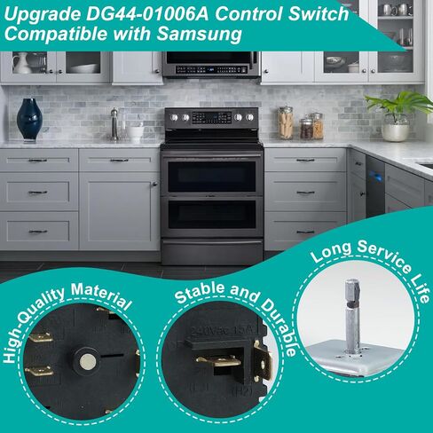 DG44-01007B DG44-01007A Range Surface Element Control Switch, Compatible with Samsung Infinite Switch, Fit for DG44-01007A, 160817, PER001-13 T, PER001-03, DG44-01007B Surface Element Control Switch in Saudi Arabia