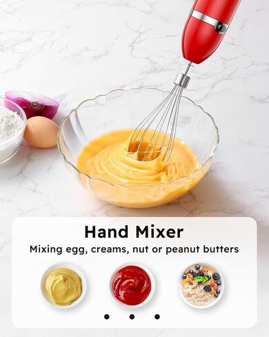 Sangcon Immersion Blender Handheld, 3-in-1 Hand Blender Electric, 400W Handheld Blender, Stainless Steel Blade Stick Blender with Whisk, Milk Frother Attachments - Black in Saudi Arabia