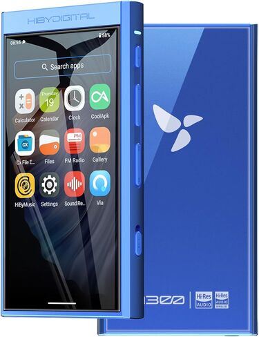 HiBy Digital M300 Music Player with Speaker Android 13 OS SD665 Soc Bluetooth WiFi and FM 1280x640 Resolution IPS Display Supports PCM768k DSD256 32G+2TB Expandable Memory Silver in Kuwait