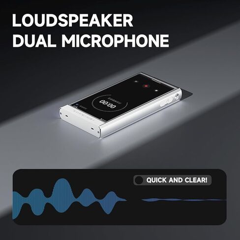 HiBy Digital M300 Music Player with Speaker Android 13 OS SD665 Soc Bluetooth WiFi and FM 1280x640 Resolution IPS Display Supports PCM768k DSD256 32G+2TB Expandable Memory Silver in Kuwait