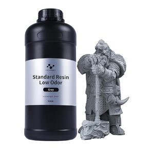 NOVA3D Upgraded Standard 3D Photopolymer ResinLow Odor Rigid 405nm UV Fast Light Curing, Excellent Fluidity for 4K/8K LCD/DLP/SLA Resin 3D Printers（500g Grey ）