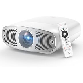 Google TV Smart Projector with WiFi 6 and Bluetooth,4K Support,HDR 10+, Native 1080P Outdoor Movie Projector with NETFLIX /Prime Video/YouTube Built-in,Voice Control Smart Home Projector-Black