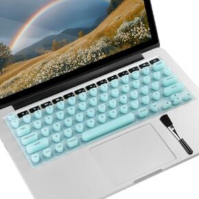 Keyboard Cover for Long Nails, Keyboard Film for Nail Art Silicone 3D Raised Keyboard Cover Skin for Typing Comfort Compatible with MacBook Pro/Air 13"/14"/15"/16" 2020-2024 (Blue)
