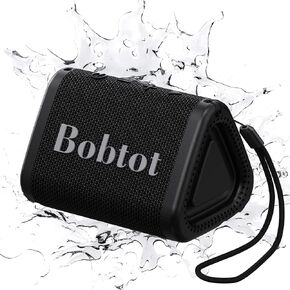 Bobtot Portable Bluetooth Speaker Wireless, IPX7 Small Shower Speaker Waterproof, 15H Playing Time, Loud and Stereo Sound with Bass, TWS Pairing for Party, Camping, Travel, Red