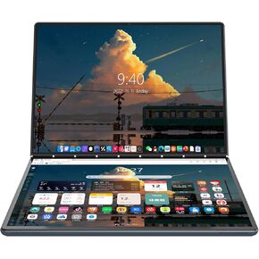 2-in-1 13.5" 2.5K Dual Screen Touch Laptop Intel 12th Gen CPU Alder Lake-N N100 Windows 11 Home 16GB RAM 512GB SSD (Gray)