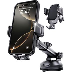 2024 Car Cell Phone Holder [Widest Clamp] Hands-Free Truck Phone Mount, Big Phone Thick Case Friendly, 3in1 Dashboard Windshield Vent Mount Compatible with iPhone 15 14 13 Pro Max & All Cars