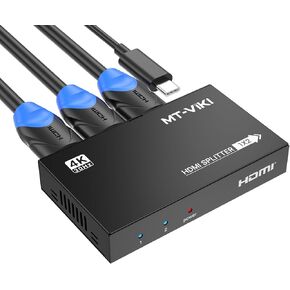 MT-VIKI HDMI Splitter 4K@60Hz, HDMI Splitter 1 in 4 Out, RGB 4:4:4, HDMI2.0b, HDCP2.2, 18Gbps, Full UHD Distributor for PS4 Fire Stick HDTV