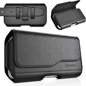 Holster for Samsung Galaxy S25 Ultra, S24 Ultra, S23 Ultra, S22 Ultra, S25 Plus, S24 Plus, S23 Plus, S22 Plus - Leather Belt Case with Magnetic Closure (Fits Slim Case on)