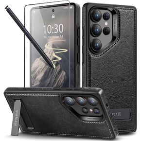 مغناطيسي قوي لـ Samsung Galaxy S25 Ultra Case Leather ، [متوافق مع Magsafe] ، علبة هاتف قابلة للتعديل قابلة للتعديل لـ Samsung S25 Ultra (بني)