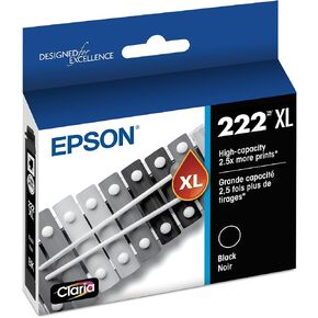 Epson 222 Claria Ink High Capacity Black Cartridge (T222XL120-S) Works with Workforce WF-2960, Expression XP-5200 in Kuwait
