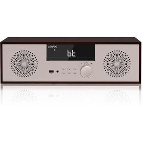 Compact System Micro HiFi System, CD Stereo System, 40 Watts RMS Music System with CD Player, FM Radio, Bluetooth, AUX-in, Headphone Output, DSP Tech, Clear Sounds and Rich Bass Sound,Golden