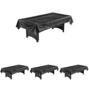 Hathaway Pool Table Billiard Dust Cover, Black, 7-8-Feet