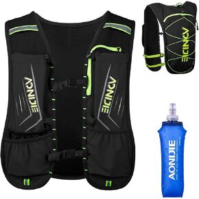 JEELAD Running Hydration Vest Trail Running Backpack BPA-Free Leak-Proof Running Water Bottles for Marathon Biking Hiking Cycling Outdoor