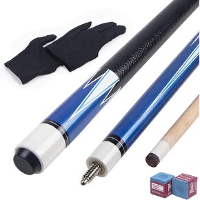 Pool Cues,58" Pool Cue Sticks Set Canadian Maple Wood Billiard Cues Stick for Professional Billiard Fans Players 18-21 oz