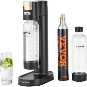 VEVOR Sparkling Water Maker, Soda Maker Machine for Home, Soda Maker with BPA-free 1L PET Bottle, 2 CO2 Cylinders(Not Contain CO2 GAS), Compatible with Mainstream Screw-in 60L CO2 Cylinder in Saudi Arabia