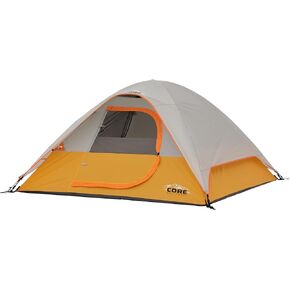 CORE Tents for Family Camping, Hiking and Backpacking | 3 Person / 4 Person / 6 Person / 9 Person Person Dome Camp Tents with Included Tent Gear Loft for Outdoor Accessories