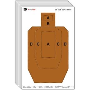 Atflbox 23" x 35" IPSC/USPSA Practice Paper Shooting Targets, Competition Torso Target, Paper Silhouette Shooting Target, Suitable for Pistol, Rifle, Handgun, Shotgun Shooting Range Training