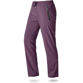 Boladeci Men's Hiking Pants Lightweight Quick Dry Stretch Elastic Waist with Drawstring Zip Pockets Jogging Fishing Pants