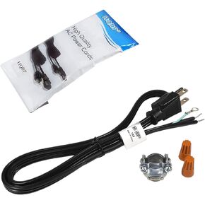 HQRP 2-Pack Garbage Disposal Power Cord Kits Compatible with InSinkErator CRD-00 Replacement fits Badger, Compact, Cover-Control-Plus, Essential, Excel, Select, Select Plus, Septic Assist, SupremeSS