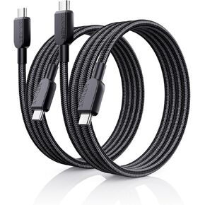Anker USB C to USB C Cable(6FT),240W USB C Charger Cord Fast Charge for iPhone 16/15 Series,MacBook Pro 2020,iPad Air 4 and More (USB 2.0,Black)
