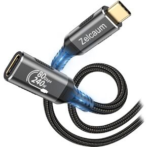 80Gbps USB C Thunderbolt 5 Cable, Up to 120Gbps Bandwidth Boost, 16K 8K Video Sync Display, 240W Fast Charging, Fully Compatible with Thunderbolt 4/3, Type USB-C, USB4 / Gen4 Devices, 6FT