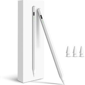 Stylus Pen for iPad, Fast Charge for Apple iPad Pencil, Palm Rejection, Tilt Sensitivity, Work for 2024-2018 iPad Air M2/5th-3rd, iPad Pro M4/13/12.9"/11", iPad 10/9/8/7/6th, iPad Mini 6/5th