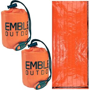 Survival Bag or Bivy Sack, Used as Emergency Sleeping Bag for Survival Kits and Emergency Go Bags. Cold Weather Survival Gear