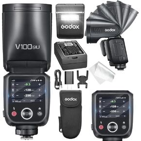 GODOX V100 N GODOX Flash for Nikon – Touchscreen Control 100W TTL Camera Flash 【GODOX V1 for Nikon 】 Upgraded 70 Full Power Consecutive Flashes Camera Flash (V100 for Nikon)