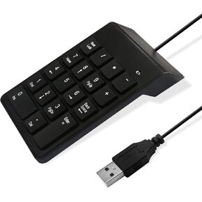 Number Pad Wireless 18 Key Numeric Keypads Numpad 2.4GHz Mini USB Receiver Portable Silent Financial Accounting Wireless Numeric Keyboard Extensions for Laptop, Desktop, Surface pro, Notebook, PC