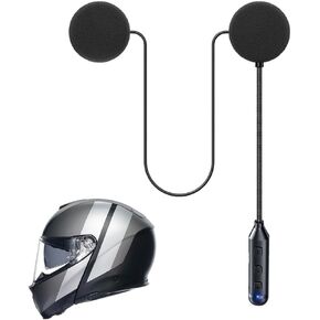 OBEST Motorcycle Helmet Bluetooth Headset with Voice Speaker, BT5.3 HiFi Stereo Sound, Safe Riding Helmet BT Headset for Communication Assistant, Hand Free, Noise Redution, IPX6 Waterproof (Black)