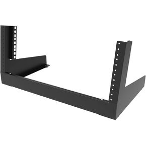 JINGCHENGMEI 6U Desktop Network Rack 19 inches Small Open Frame Rack 2 Post Free-Standing Tabletop Rack for Patch Panel, Data, AV, IT,Studio or Computer Equipment (6U)