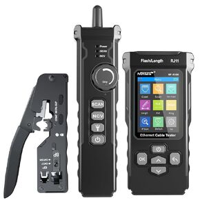NOYAFA NF-8508 Network Cable Tester with Optical Power Meter VFL, CAT5 CAT6 Cable Toner Ethernet Cable Tester, RJ45 Network Tester for Telephone, Ethernet, PoE Tester Wire Tracer Fiber Tester