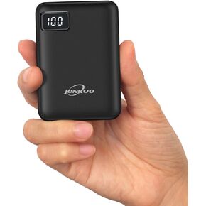 Pocket Size Battery Pack for Heated Vest, 5V 2.4A Heated Jacket Power Bank, 10000mah LED Display USB C Rechargeable Portable Charger for iPhone, Android etc.