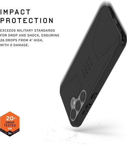 URBAN ARMOR GEAR UAG Designed for Samsung Galaxy S25 Plus Case 6.7" Pathfinder - Compatible with Magnetic Charging Armor Shell Impact-Resistant Rugged Military Drop Tested Protective Cover, Black in Kuwait
